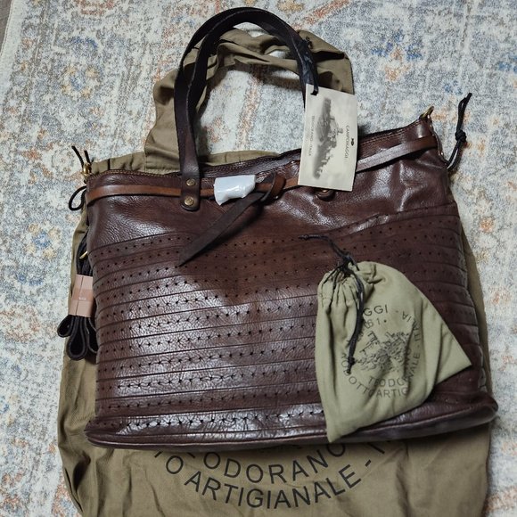 NWT PRICE DROP Campomaggi Otranto Top Belted Deep Brown - Picture 12 of 16